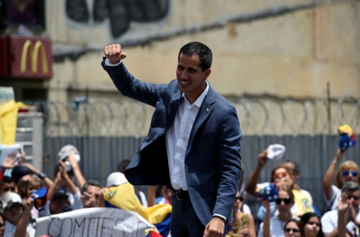 Juan Guaido à Caracas, le 27 avril 2019