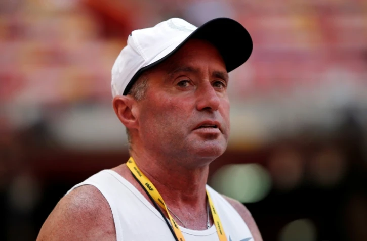 L'entraîneur d'athlétisme Alberto Salazar avant de diriger une séance d'entraînement, le 11 octobre 2019