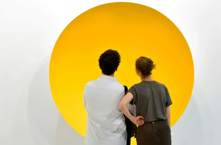 "Monochrome Yellow" (2017) de l'artiste britannique Sir Anish Kapoor, le 13 juin 2017 à Bâle 