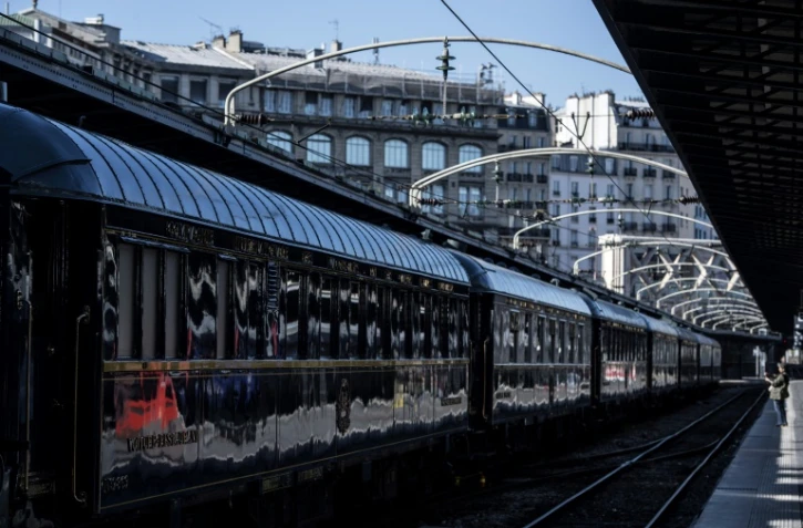 Les voitures art déco de l'Orient-Express à la gare de l'Est, le 13 mai 2019 à Paris