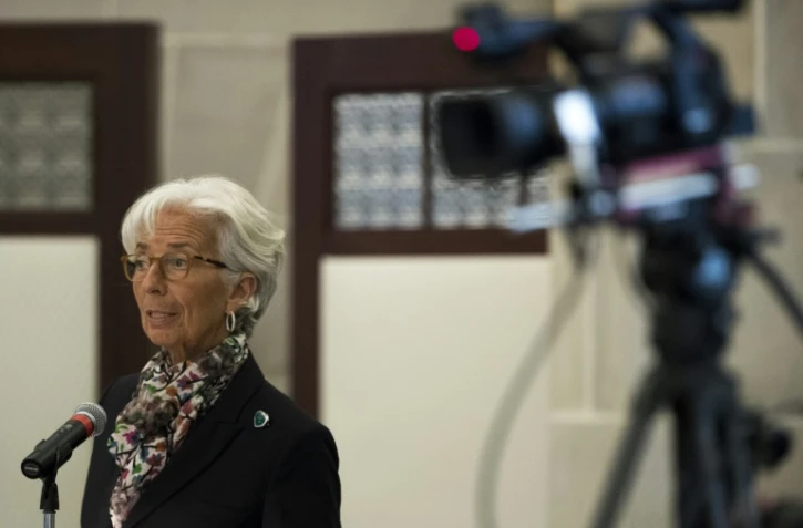 La directrice du FMI Christine Lagarde lors d'un discours à la Réserve fédérale (Fed) le 18 juillet 2016 à New York