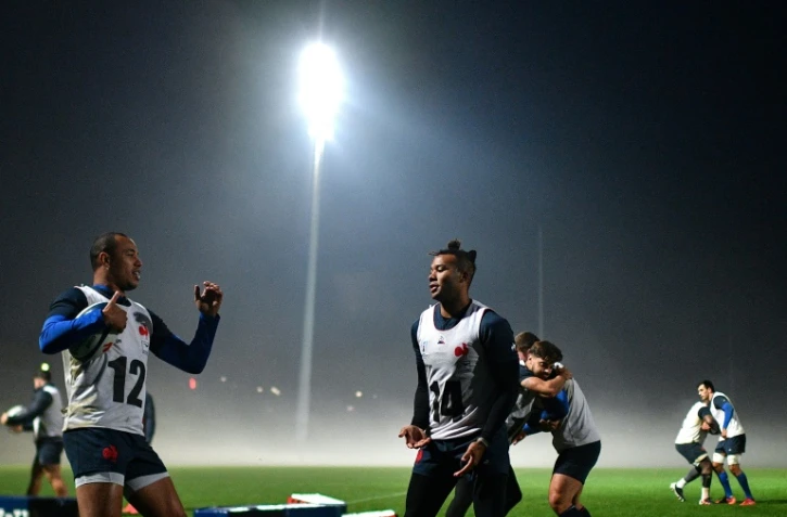 Séance de travail pour le XV de France au centre national du rugby de Marcoussis, le 11 novembre 2020