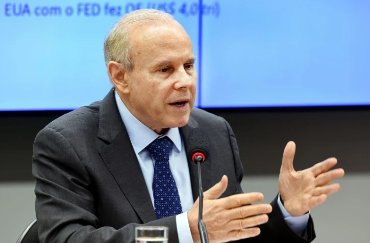 L'ex-ministre des Finances Guido Mantega, le 27 octobre 2015 à Brasilia