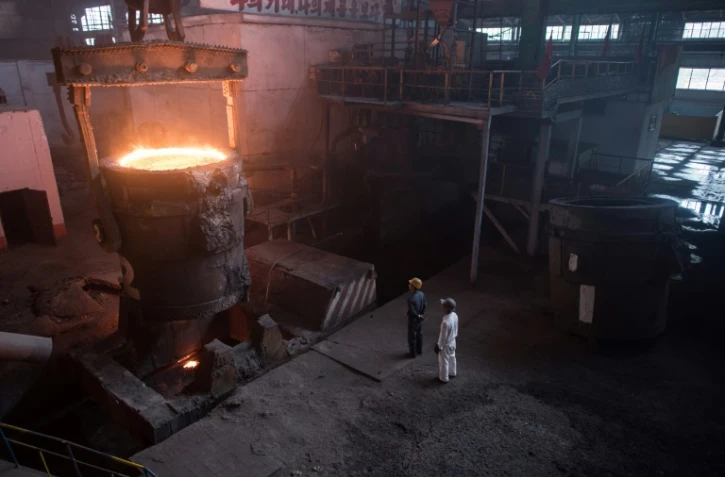 Dans le complexe sidérurgique de Chollima, en Corée du Nord, le 22 juillet 2017