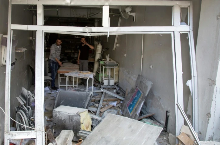 Ruines de l'hôpital Al-Quds à Alep, en Syrie, le 28 avril 2016