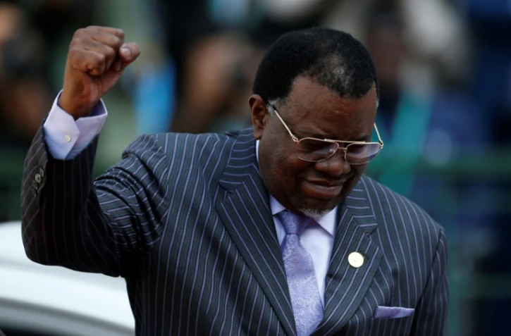 Le président namibien Hage Geingob à Pretoria, le 25 mai 2019