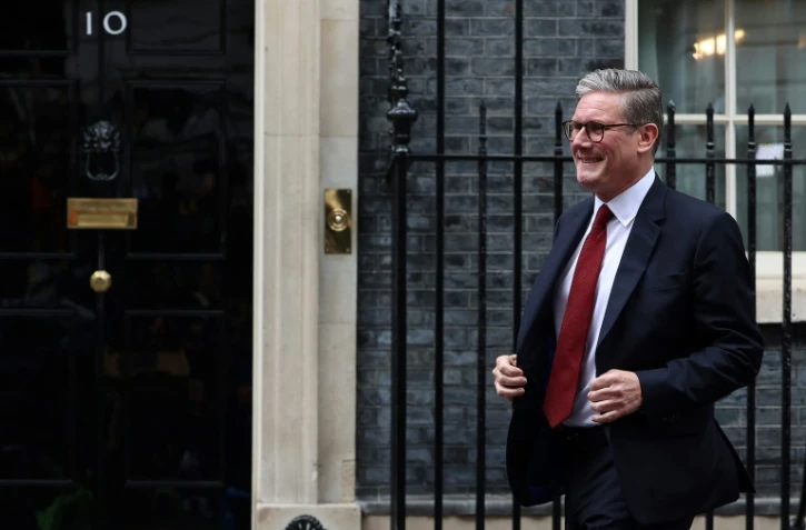 Le nouveau Premier ministre britannique Keir Starmer devant le 10 Downing Street Ă Londres, le 5 juillet 2024