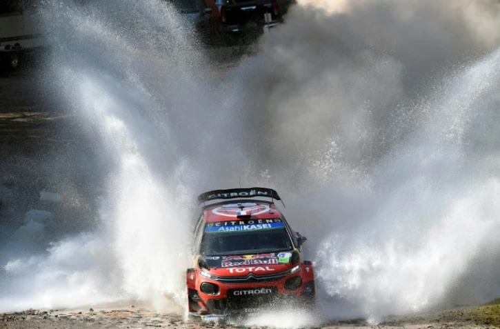 Le pilote français Sébastien Ogier au volant de sa Citroën lors de la 1re journée du Rallye du Mexique, le 8 mars 2019 Silao 