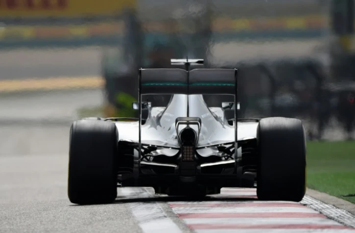 L'Allemand Nico Rosberg au volant de sa Mercedes lors du GP de Chine de Formule 1, le 17 avril 2016 à Shanghai