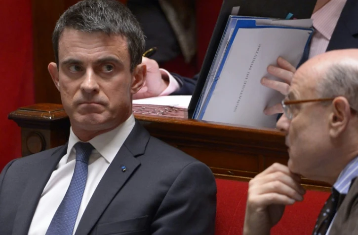 Le Premier ministre Manuel Valls lors des qestions au gouvernement le 5 avril 2016 à l'assemblée nationale à Paris