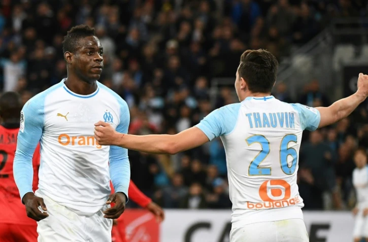 Mario Baloteli (g) buteur contre Nice le 10 mars 2019 à Marseille   