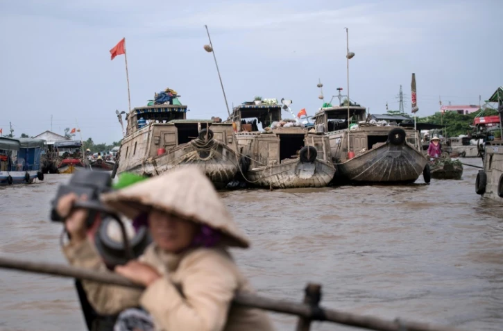 Le marché flottant de Cai Rang, au Vietnam au Vietnam, le 17 juillet 2017