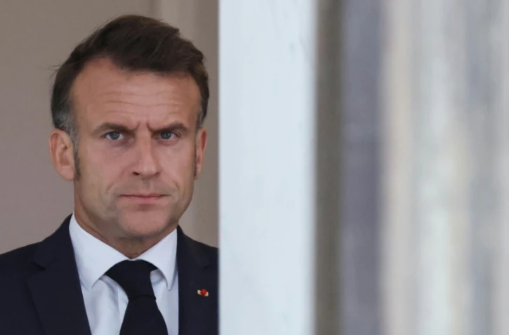 Le président français Emmanuel Macron au palais de l'Elysée à Paris, le 14 juillet 2025
