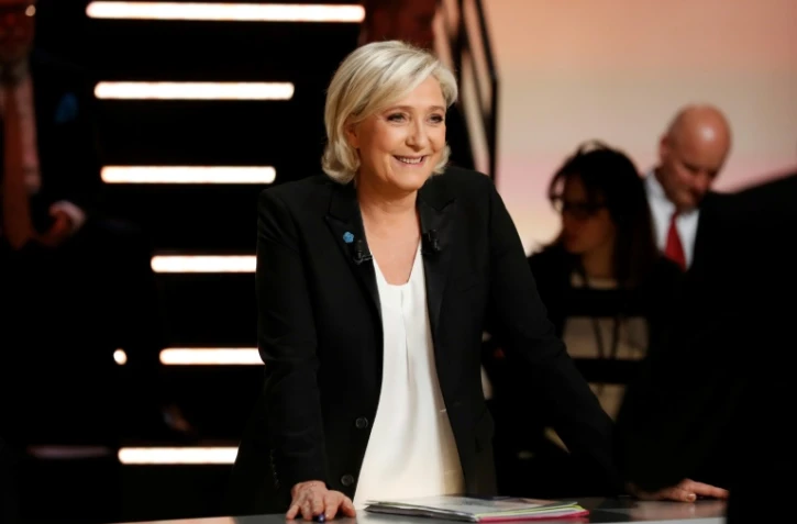 Marine Le Pen, candidate d'extrême droite à la présidentielle française à Aubervilliers, près de Paris, le 20 mars 2017