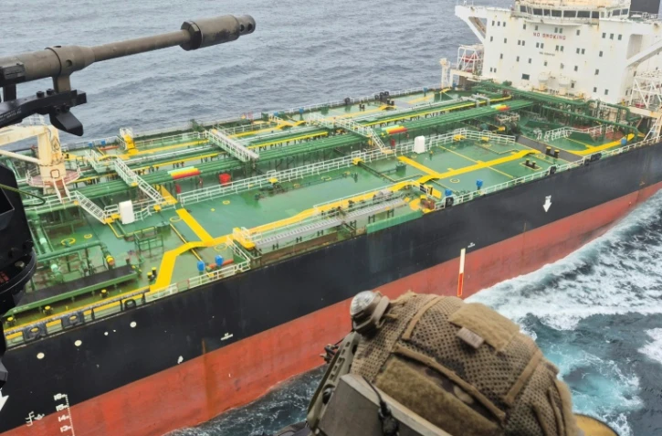 Le pétrolier dénommé le Tagor le 1er juin 2026 arraisonné par la Marine française au milieu de l'océan Atlantique