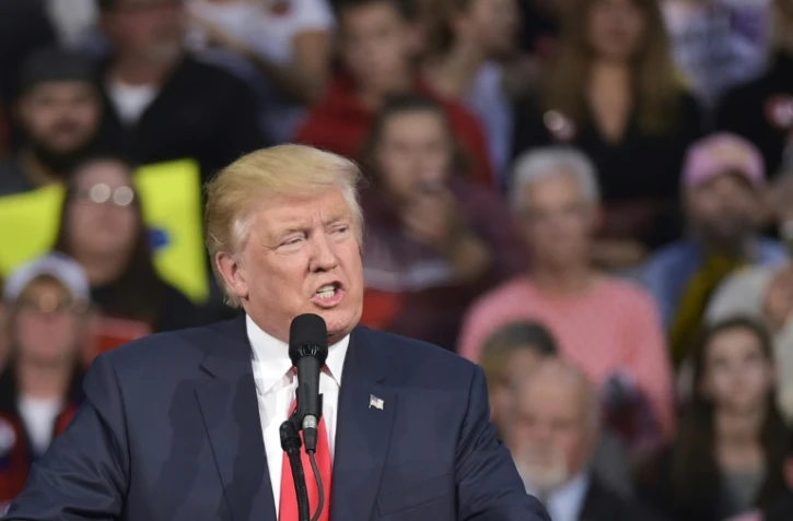 Donald Trump lors d'un meeting Ă Ambridge, le 10 octobre 2016