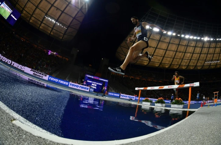 Mahiedine Mekhissi sacré champion d'Europe du 3000 m steeple à Glasgow le 9 août 2018