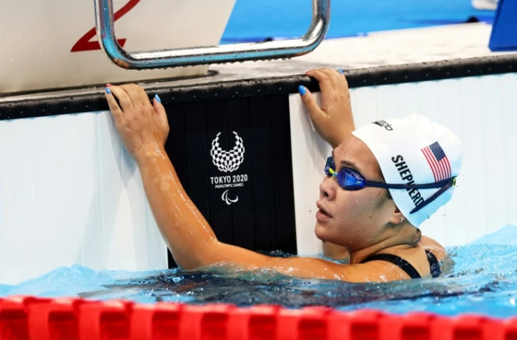 La nageuse américaine Haven Shepherd à l'épreuve de 100 m brasse SB7 des Jeux paralympiques de Tokyo, le 1er septembre 2021