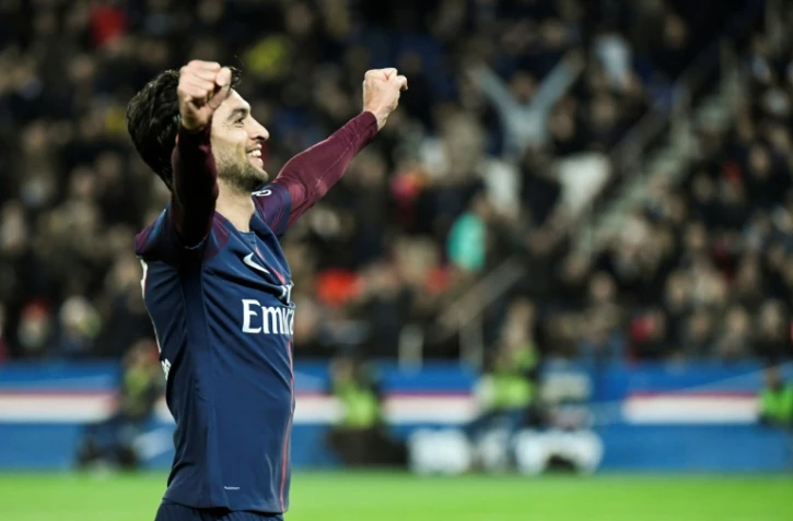 Javier Pastore, buteur sous le maillot du PSG face à Nantes au Parc des Princes stadium, le 18 novembre 2017