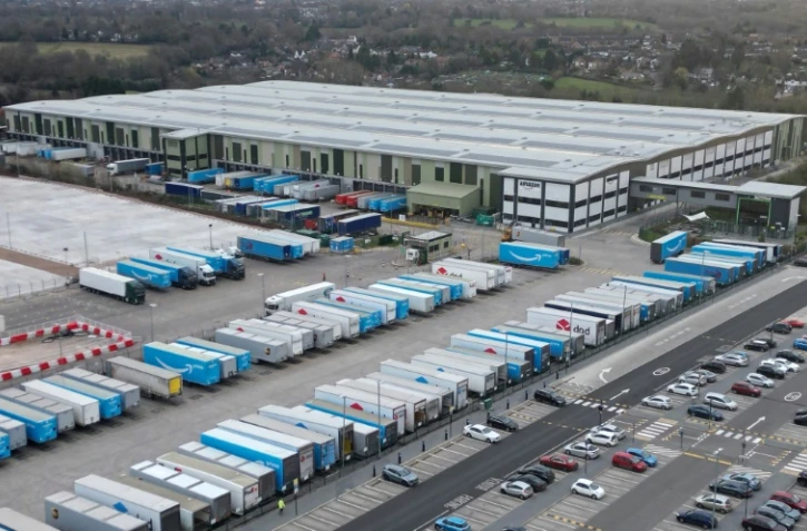 Le centre de distribution d'Amazon à Coventry, le 2 mars 2023