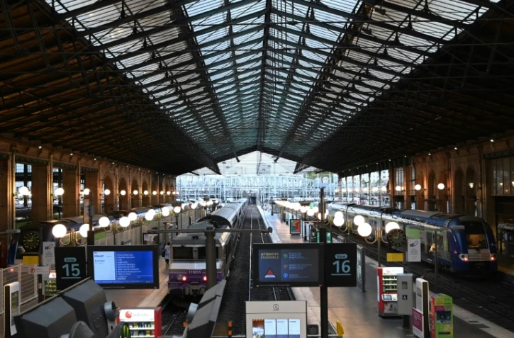 Des quais déserts à la gare du Nord lors d'une grève à la SNCF, le 24 septembre 2019 à Paris