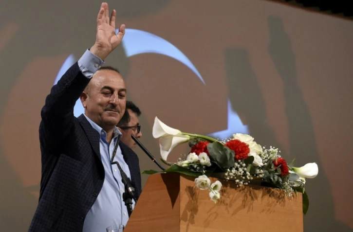 Le chef de la diplomatie turque Mevlut Cavusoglu, le 12 mars 2017 à Metz