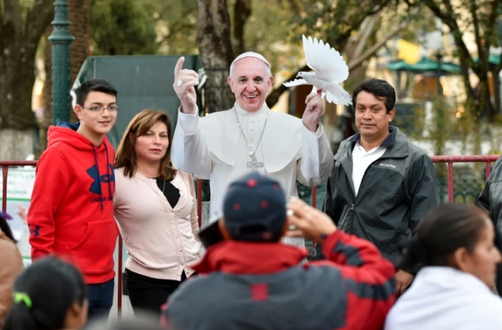 Le pape le 14 février 2016 à San Cristobal de las Casas dans l'Etat du Chiapas au Mexique