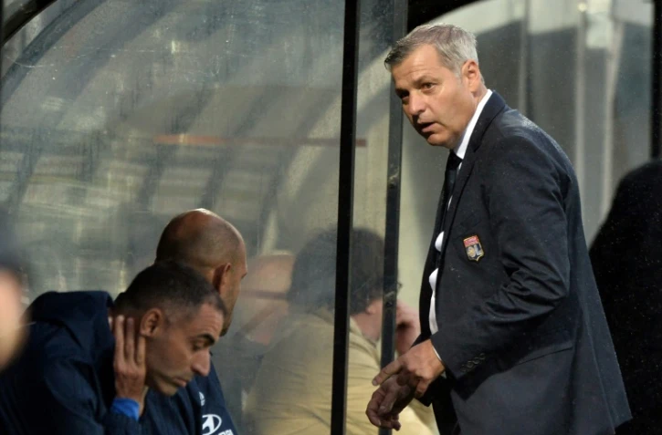 L'entraîneur de Lyon Bruno Genesio à la fin du match à Angers, le 1er octobre 2017
