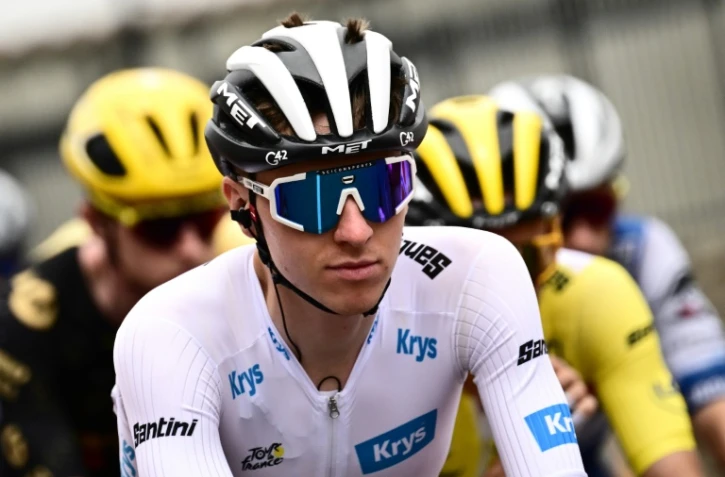 Le cycliste slovène d'UAE Tadej Pogacar lors de la 4e étape du Tour de France, entre Dax et Nogaro, le 4 juillet 2023