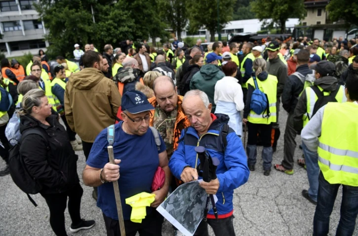 Des volontaires mobilisés pour une battue  autour de Pont-de-Beauvoisin (Isère) le 2 septembre 2017 afin de retrouver des traces de Maëlys, une fillette de 9 ans disparue