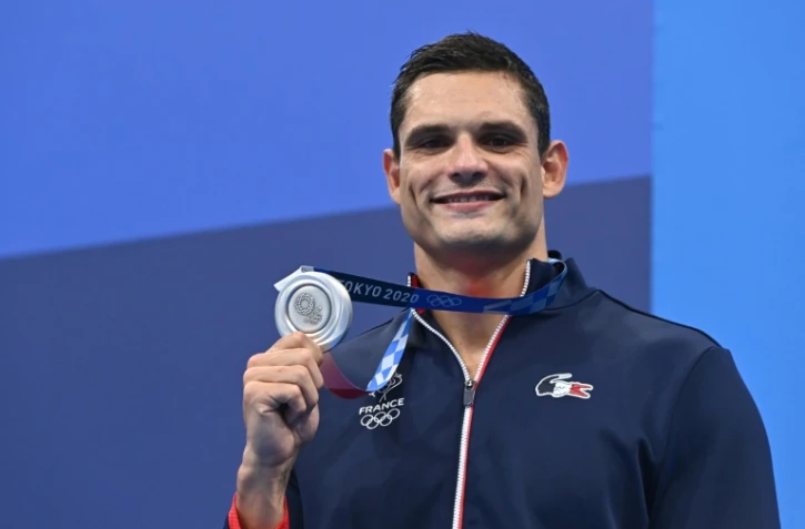Le nageur français Florent Manaudou, médaillé d'argent sur 50 m libre aux JO de Tokyo, le 1er août 2021