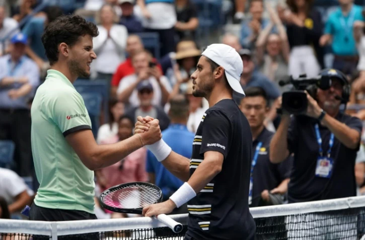 L'Autrichien Dominic Thiem (g) éliminé au premier tour de l'US Open par l'Italien Thomas Fabbiano