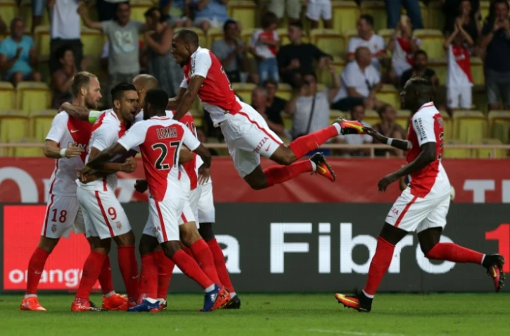 Les Monégasques vainqueurs de Fenerbahçe au 3e tour préliminaire de Ligue des champions à Louis-II, le 3 août 2016