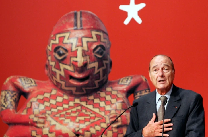 Jacques Chirac donne inaugure le musée du Quai Branly à Paris le 20 juin 2006