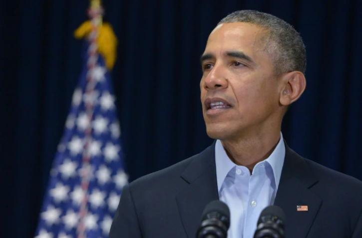 Barack Obama le 13 février 2016 à Rancho Mirage (Texas)