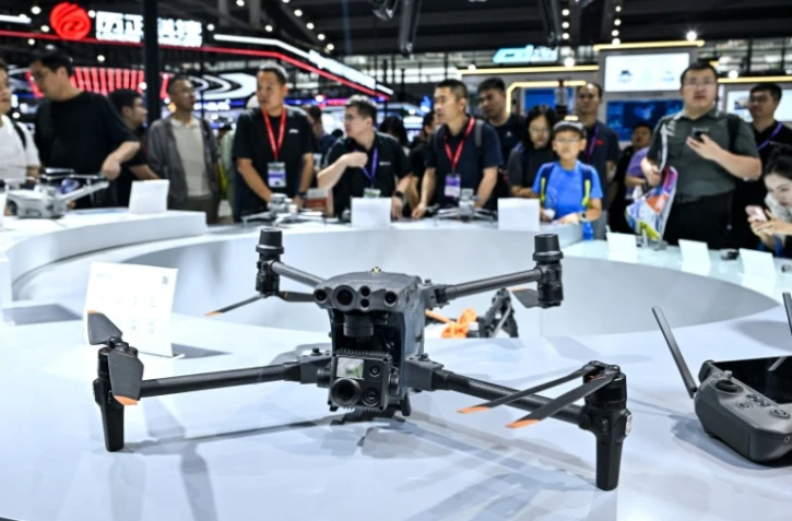 Un drone DJI au salon du drone de Shenzhen en Chine, le 21 mai 2026