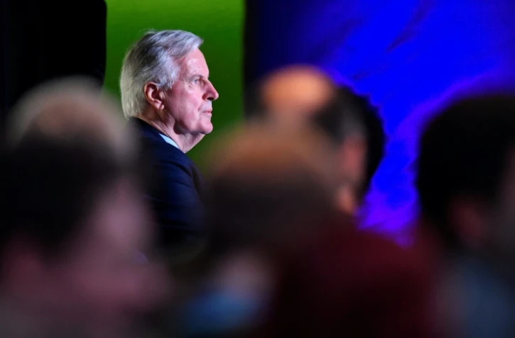 Le négociateur en chef de l'UE sur le Brexit Michel Barnier, en conférence de presse le 31 janvier 2020