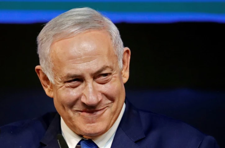 Sourire de satisfaction de Benjamin Netanyahu après le résultat des élections, le 10 avril 2019 à Tel Aviv