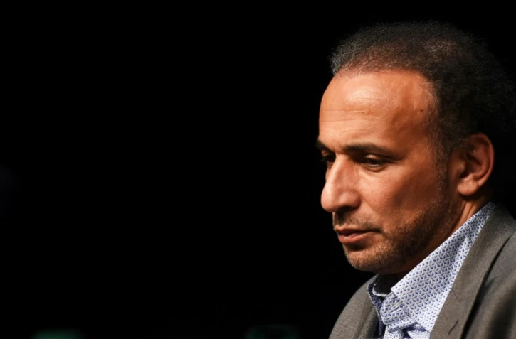 L'intellectuel musulman Tariq Ramadan le 26 mars 2016 lors d'une conférence à Bordeaux
