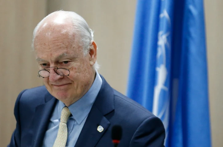 L'envoyé spécial de l'ONU sur la Syrie, Staffan de Mistura, le 26 avril à Genève