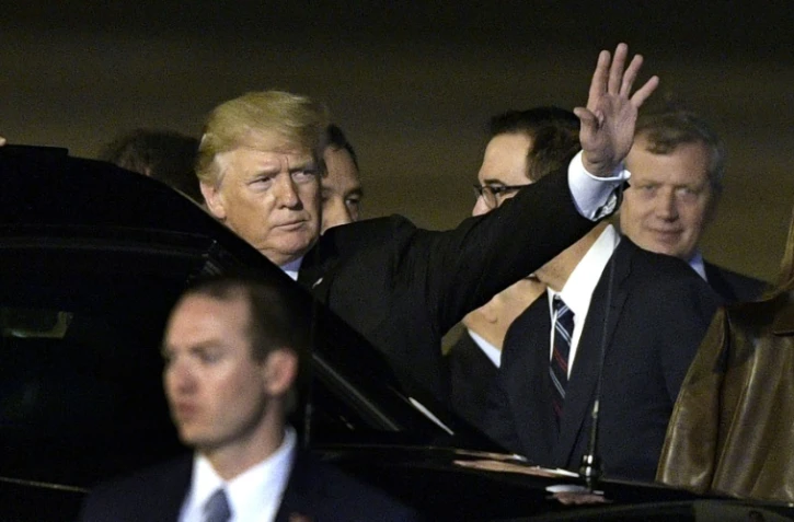 Le président américain Donald Trump à son arrivée à l'aéroport de Buenos Aires, le 29 novembre 2018