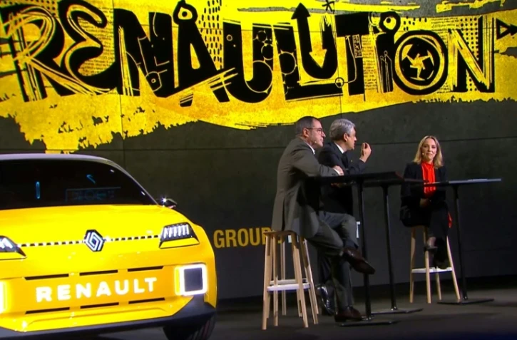 Lors de la présentation de la nouvelle stratégie de Renault, au siège du groupe à Boulogne-Billancourt, le 14 janvier 2021