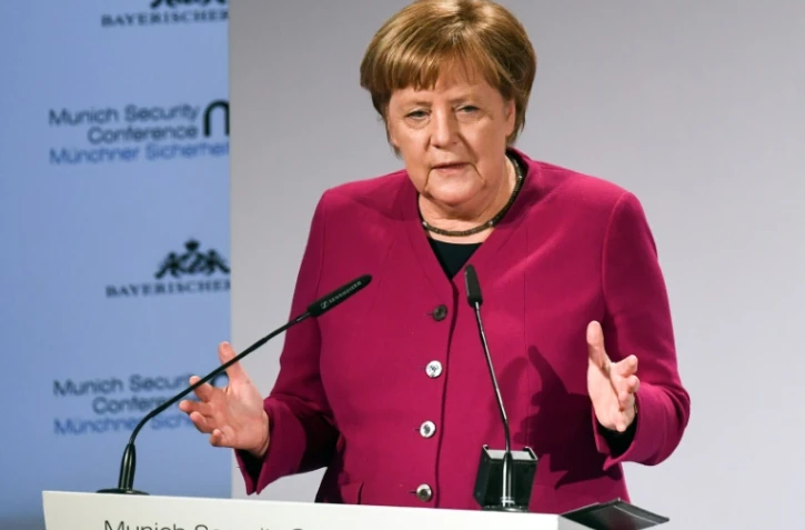 La chancelière allemande Angela Merkel, lors de la Conférence de sécurité de Munich, le 16 février 2019