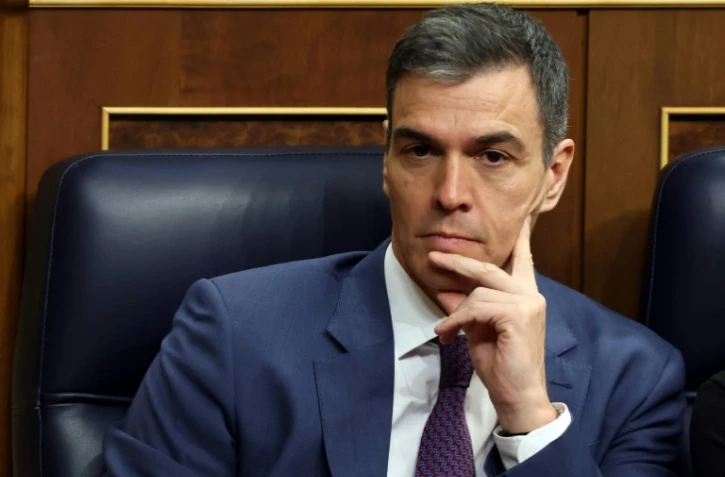 Le Premier ministre espagnol Pedro Sanchez, le 14 mars 2024 pendant une séance au Congrès des députés à Madrid