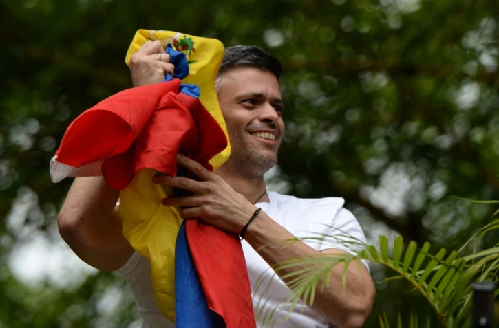 La figure emblématique de l'opposition vénézuélienne Leopoldo Lopez, le 8 juillet 2017 à Caracas