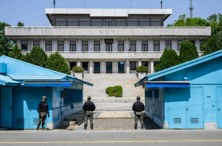 La zone de sécurité commune et la zone démilitarisée (DMZ) de Panmunjom entre la Corée du Sud et la Corée du Nord, le 9 mai 2023