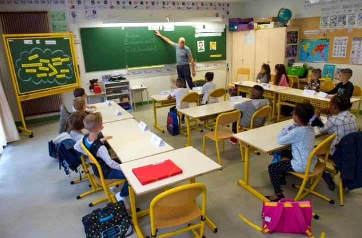 Dans une salle de classe à Clermont-Ferrand, le 4 septembre 2017