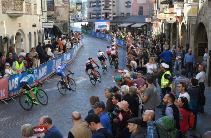 Les Mondiaux de cyclisme sur route se déroulent à Innsbrück, dans le Tyrol autrichien, ici la course des -23 ans, le 28 septembre 2018 