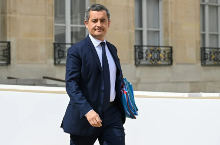 Le ministre de l'Intérieur Gérald Darmanin à la sortie de l'Elysée, le 26 avril 2023 à Paris