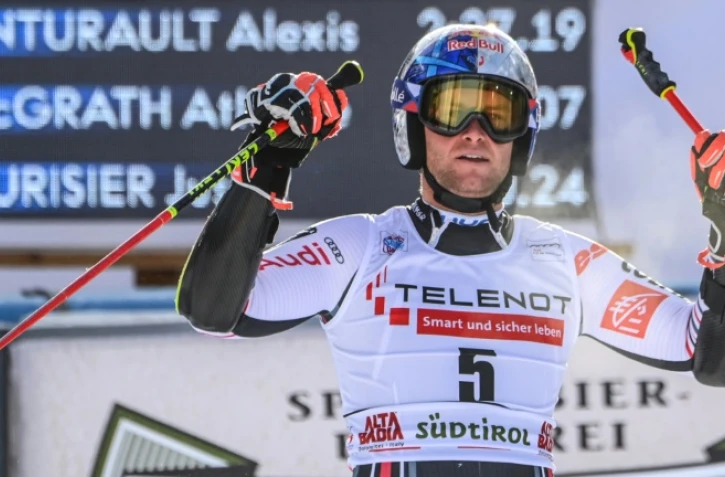 Le Français Alexis Pinturault, vainqueur du slalom géant d'Alta Badia, le 20 décembre 2020